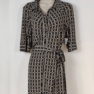 NWT Laundry Dress button midi size 10